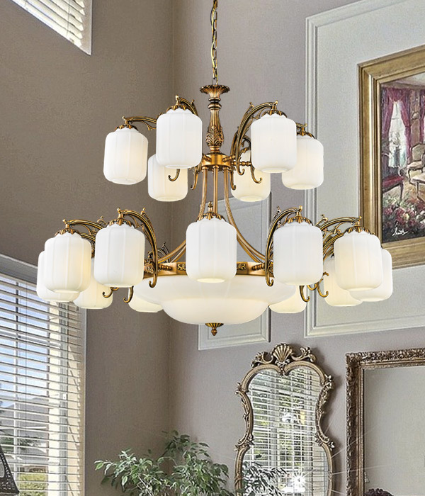 모리나 2단 23등 대형샹들리에 복층샹들리에