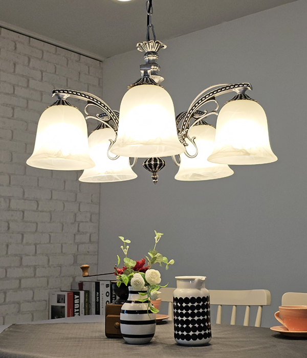 제임스 5등 샹들리에 LED식탁조명 인테리어펜던트