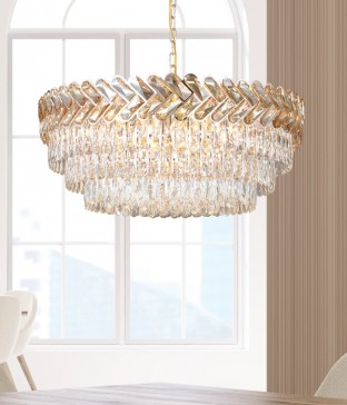 리다 원형 12등 600 크리스탈 LED식탁등 식탁전등