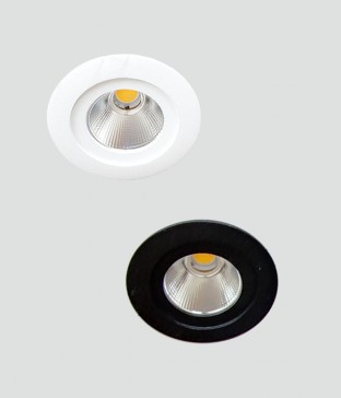 LED COB 소라 매입조명 타공 75mm 3인치 (15W 블랙 화이트 필립스)