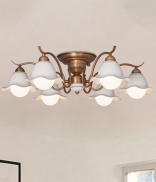 채널 6등 도자기직부등 거실등