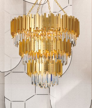 타이니 3단 21등 800파이 크리스탈샹들리에 거실전등