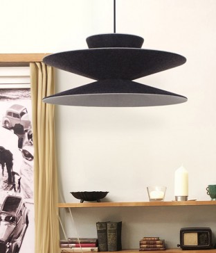 W 라메루 리모컨 펜던트전등 LED식탁조명12W (블랙+그레이)